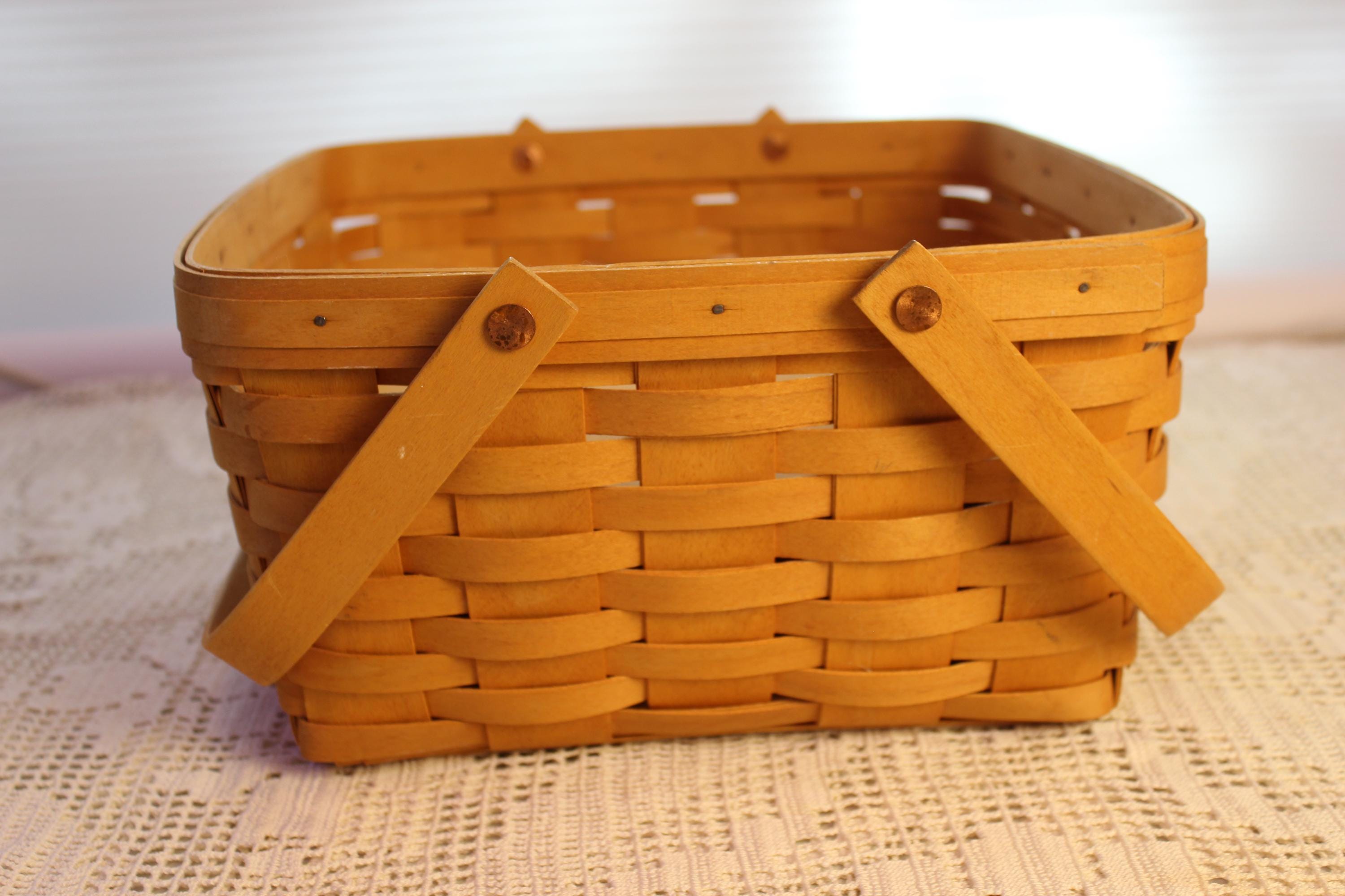 Large Square Basket With Handles - Etsy