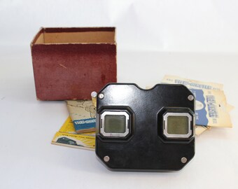 Vintage View-Master mit Reiserollen & Katalog - 1950er Jahre Sawyer Stereoskopische Bilder