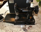Singer, 221, Featherweight, Feather Weight, Black, Sewing Machine, Portable