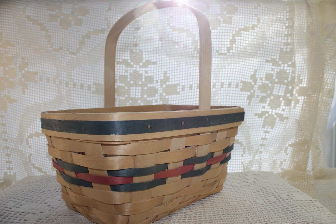 Longaberger Basket 1991 Serving Market Natural Etsy