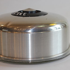 Aluminiowa osłona do ciasta, szklana taca, serwer do ciasta, serwer do ciasta, Kromex, aluminium