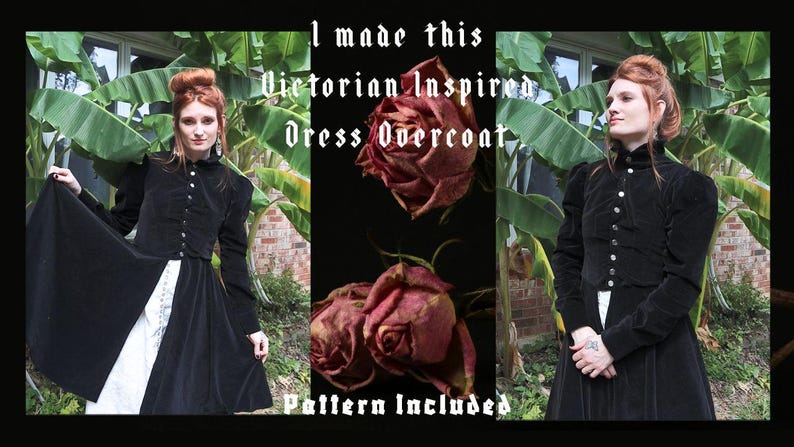 Victorian Inspired Dress Overcoat Digital Sewing Pattern - Etsy