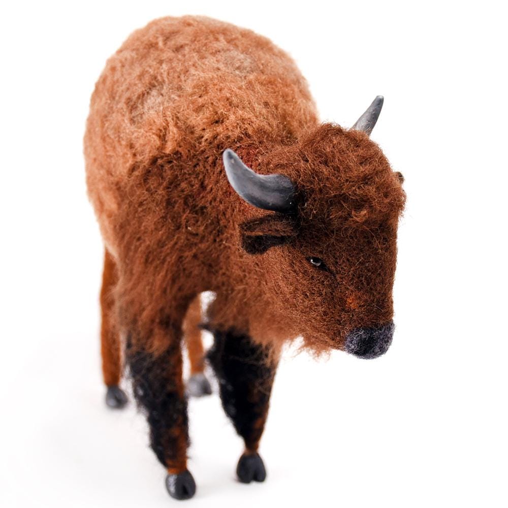 HO 1/87 Scale Bison (Buffalo) Animal Set – Painted Plastic Figures For Model Railroads & Dioramas 3 thumbnail image