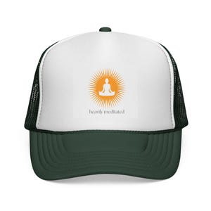 Zen Yoga Meditation Trucker Cap, Entspannung Achtsamkeit Baseballmütze, Bestickte Dad Cap, spirituelle Rückzug Kopfbedeckung, Namaste Chill Hipster
