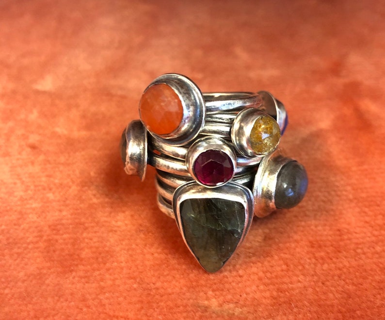 Orange Carnelian Sterling Ring