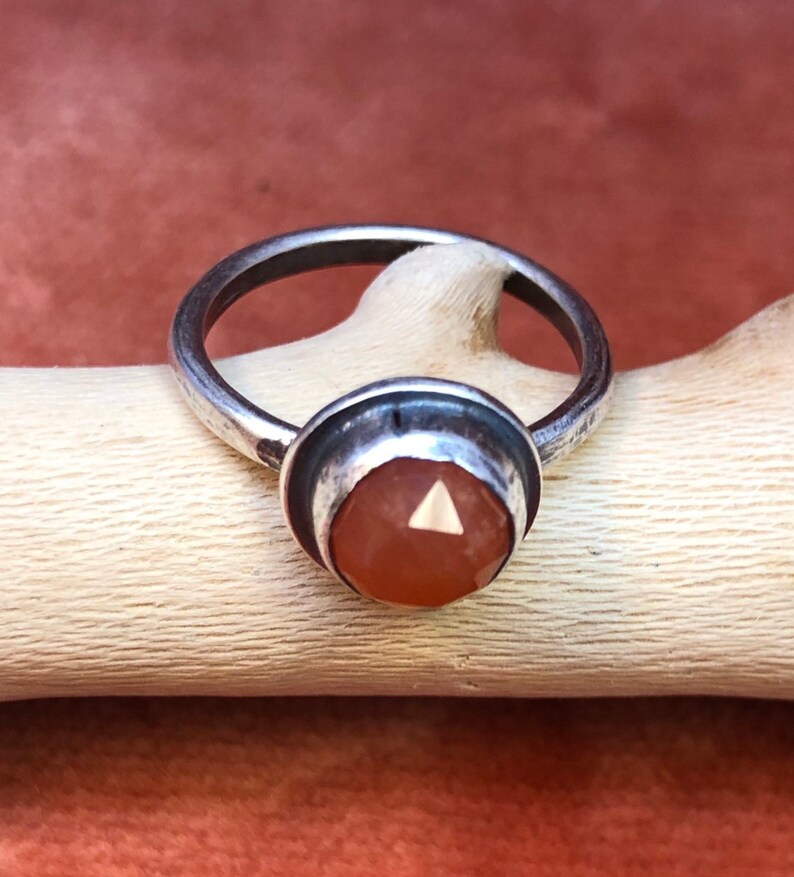 Orange Carnelian Sterling Ring