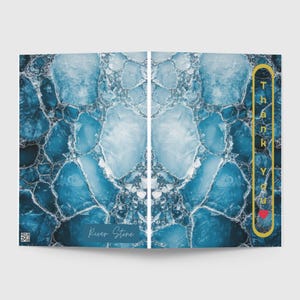 Greeting Card – Blue Abstract Luxury &#39;Thank You&#39; Card For Special Occasions