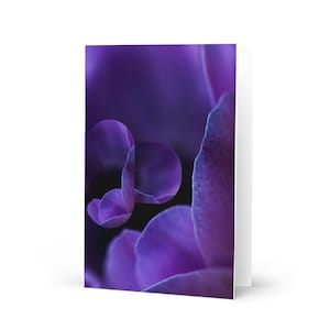 Greeting Card – Purple Flower Petals Luxury Card For Special Occasions