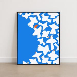 Charming Bird artwork - Brighten Up Your Child&#39;s Room with this Cute bird Art Print, also great for a nursery, playroom, or creative space