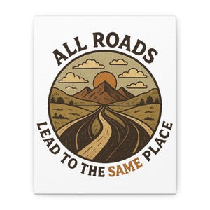 Adventure-Themed Canvas Print, Wall Art for Home Decor, Inspirational Quotes for Travelers, Perfect Gift for Nature Lovers, Road Trip Decor
