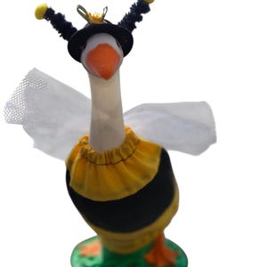 Ensemble abeille oie de bureau de 7 po. avec ailes et chapeau avec antennes