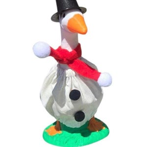 7 inch SMALL DESK Goose Snowman outfit with Scarf and top hat