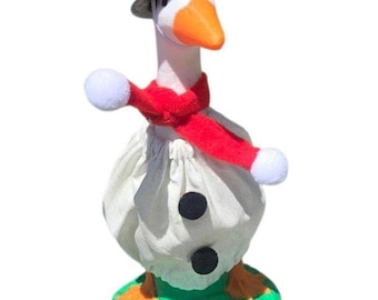 7 inch SMALL DESK Goose Snowman outfit with Scarf and top hat