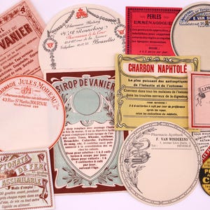 Antique French Pharmacy Label - Etsy