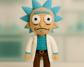 Rick Amigurumi Crochet Pattern: Rick and Morty Inspired DIY Doll (PDF Download)