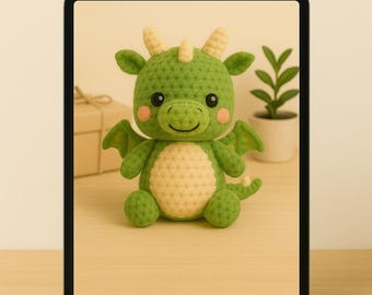 Crochet Dragon Amigurumi Pattern: DIY Baby Dragon Plushie (PDF Download)