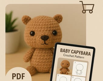Crochet Baby Capybara Pattern: Amigurumi PDF Tutorial