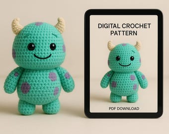 Amigurumi Virkmönster för Monster: Nybörjarvänlig plyschleksak (PDF-nedladdning)