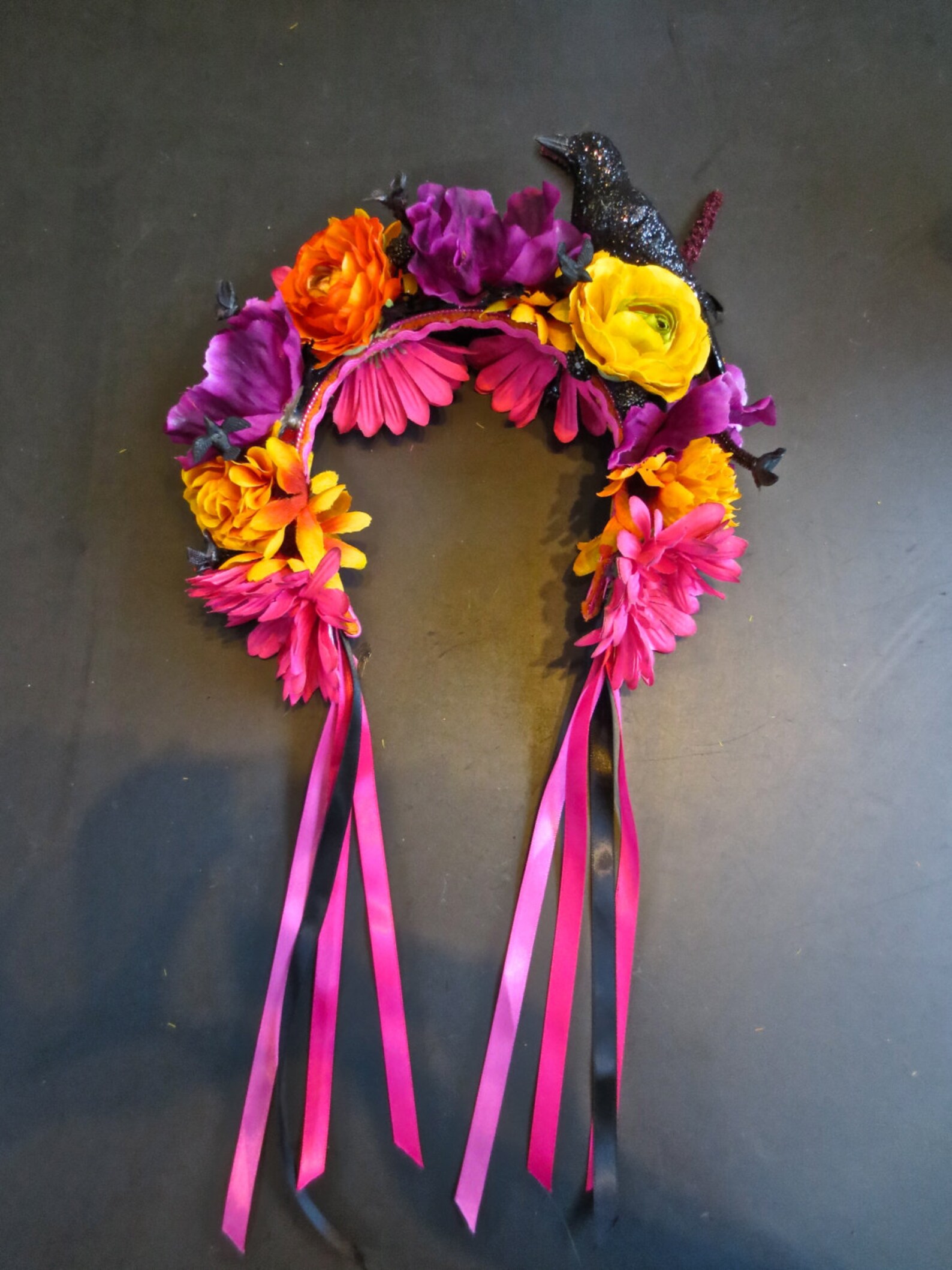 Dia De Los Muertos Headband, Day of the Dead Headpiece, Flower Crown ...