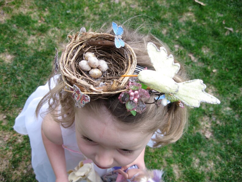 Bird nest Easter headband / fascinator Etsy