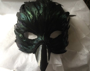 Feder Krähe Raben Maske