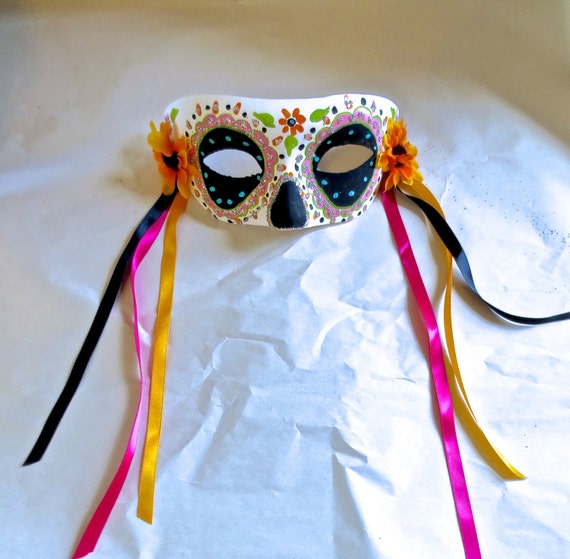 W WIDMANN MILANO Party Fashion - 03851 - Máscara De Ojos Día De Los Muertos Con Purpurina, Día De Los Muertos, Baile De Máscaras, Fiesta Temática, Carnaval, Halloween