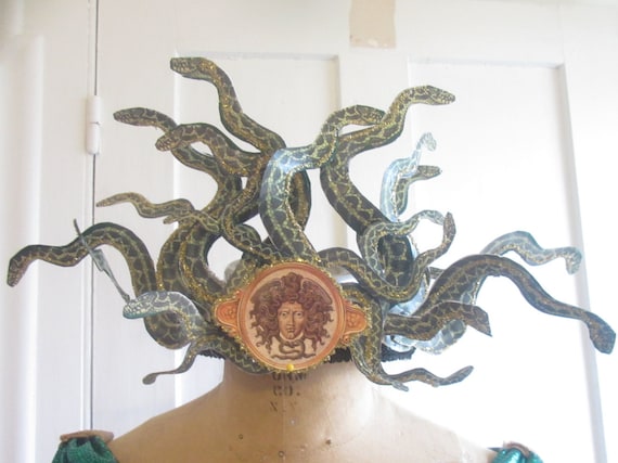 medusa snake headpiece crown tiara costume