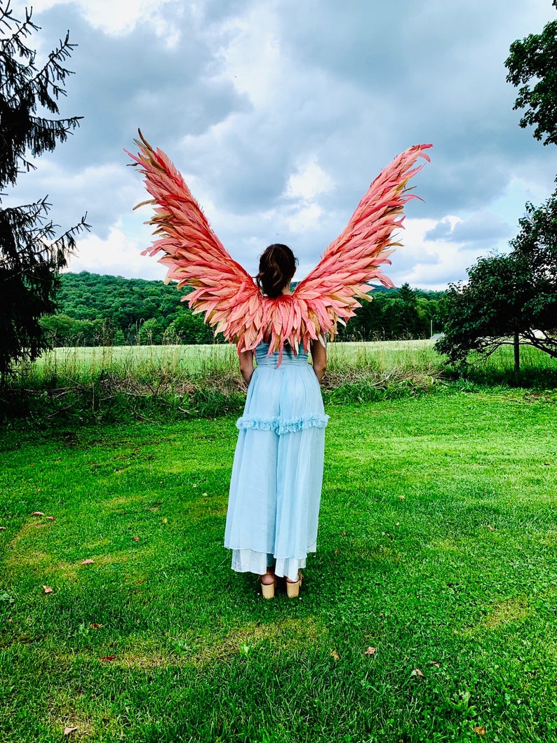 Pink Rose Gold Wearable Angel Fairy Cosplay Wings - Etsy Denmark