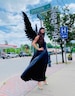 Wearable feather Angel Wings costume Cosplay Fairy bird 