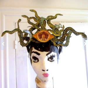 medusa snake headpiece crown tiara costume