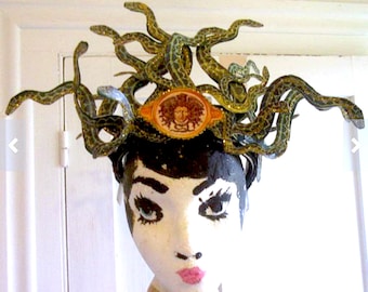 medusa snake headpiece crown tiara costume