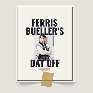 Ferris Bueller&#39;s Day Off - Vintage Movie Poster Art Print
