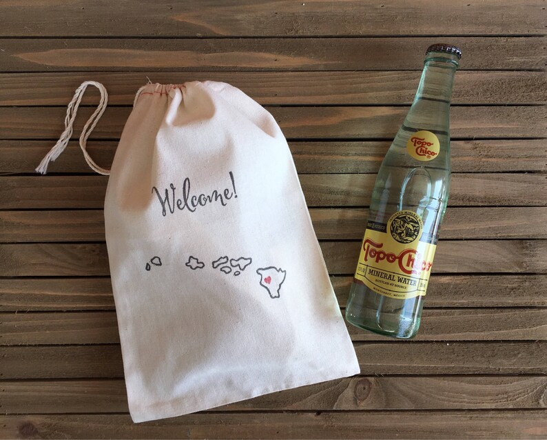 Hawaii Welcome Bags Hawaii Wedding Favors Custom State Etsy