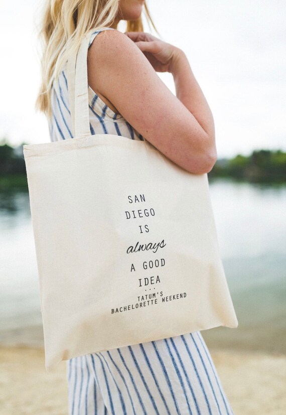 San Diego Welcome Tote Bags California Wedding Welcome Tote Etsy
