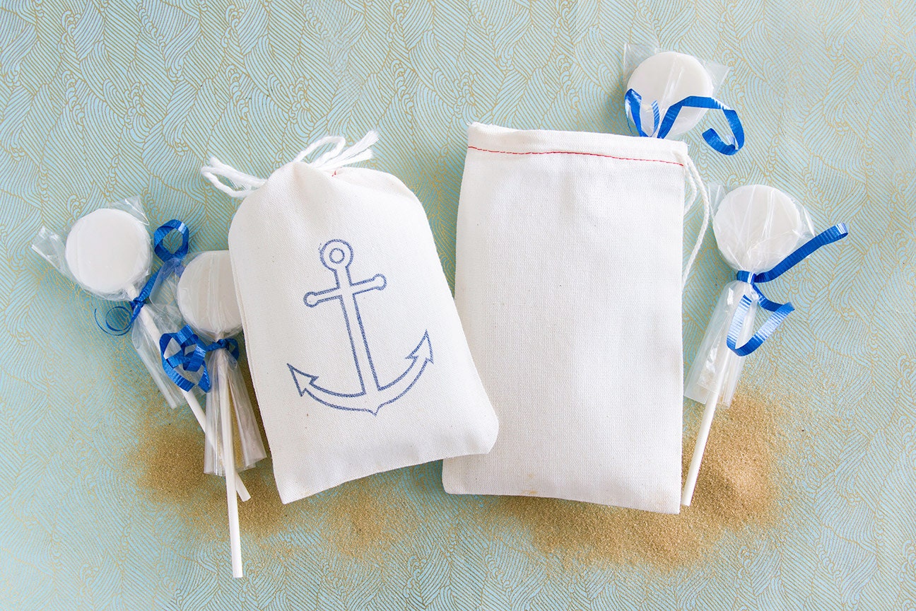 Anchor Favor Bags Nautical Wedding Favors Beach Wedding Etsy