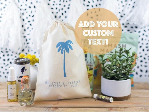 Destination Wedding Welcome Bags Palm Tree Welcome Bags Etsy