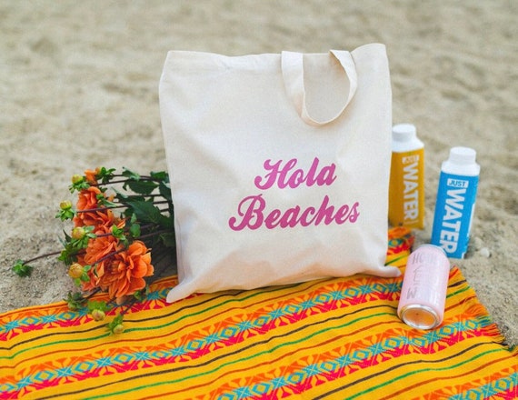 Hola Beaches Tote Bags Wedding Welcome Bags Hola Welcome Etsy