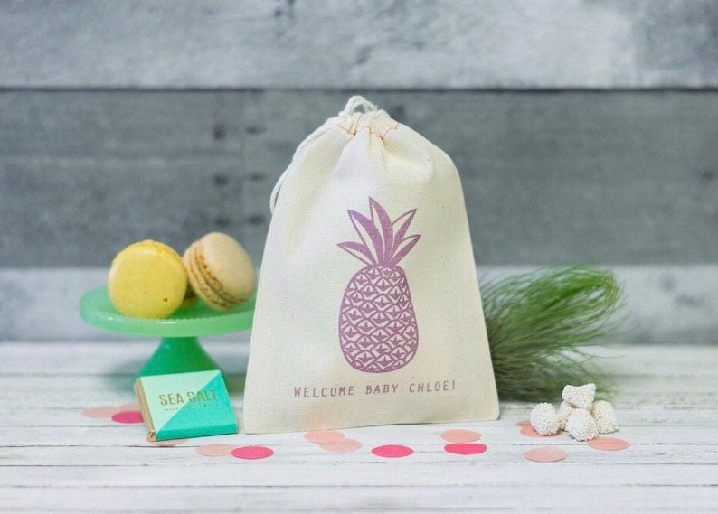 Tropical Wedding Favor Bag  Custom Destination Wedding Favors image 0