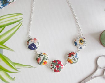 Colourful Wildflower Statement Necklace