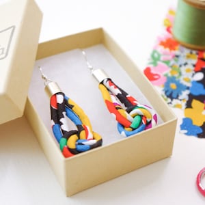 Bold Colourful Knot Earrings