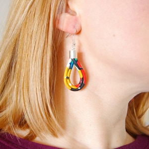 Abstract Print Teardrop Earrings image 1