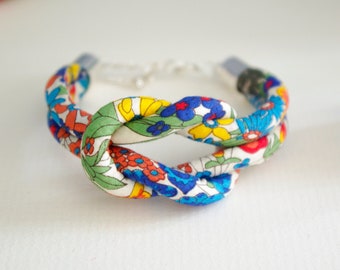 Colourful Bright Floral Knot Bracelet