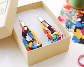 Bold Colourful Knot Earrings