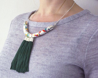 Colourful Statement Tassel Necklace