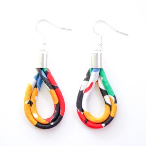 Abstract Print Teardrop Earrings image 5