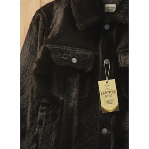 Men's Jet Black Hair-On Cowhide Jacket - Limited Edition Fashion image 5