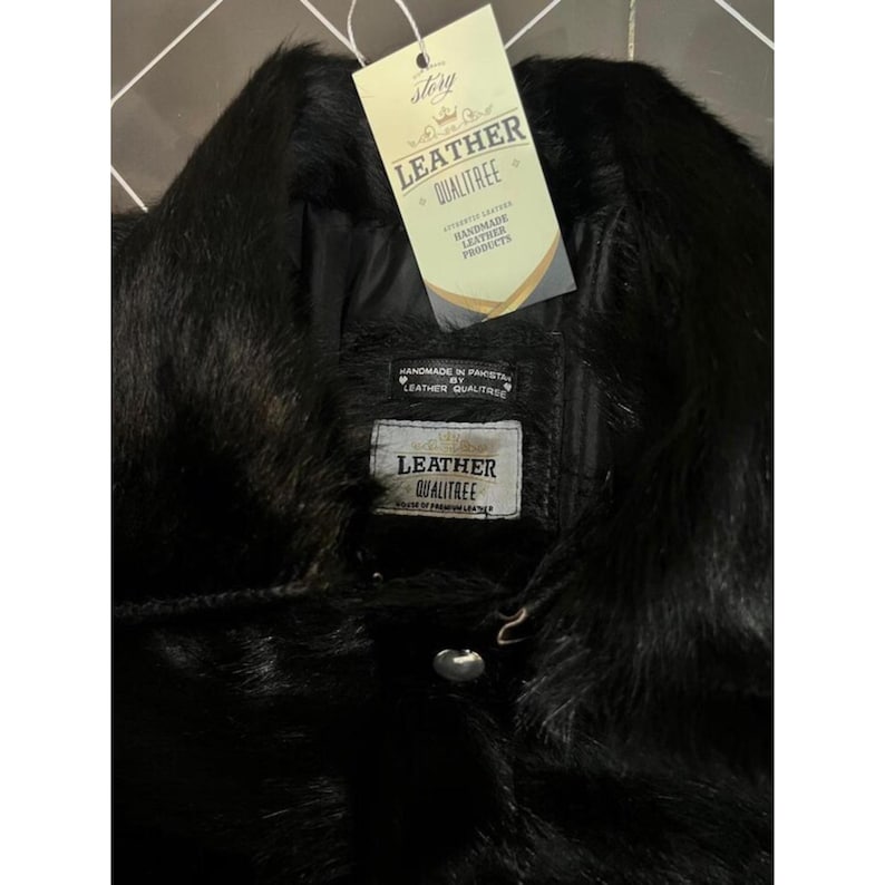Men's Jet Black Hair-On Cowhide Jacket - Limited Edition Fashion image 6