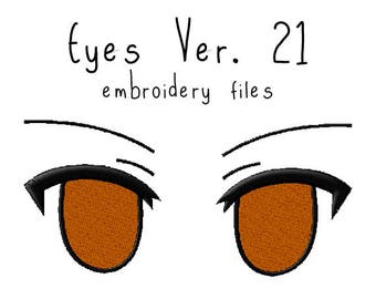 Plushie Eyes Embroidery Machine Files Pattern Design Hus Jef Etsy