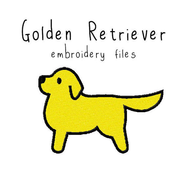 Machine Embroidery Designs Golden Retriever - Etsy