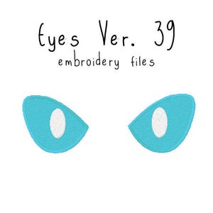 Plushie eyes EMBROIDERY MACHINE FILES pattern design hus jef pes dst all formats Instant Download digital anime doll plush applique